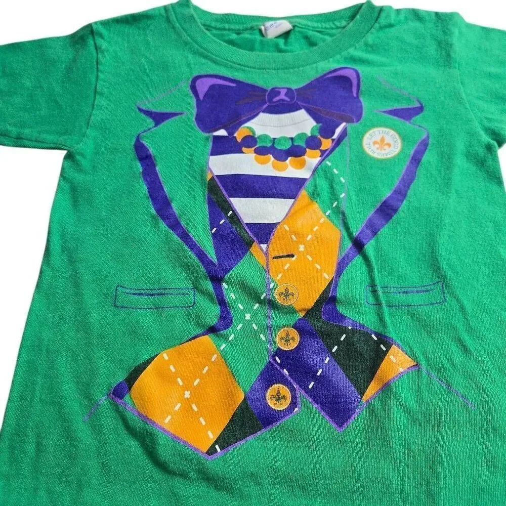 Mardi Gras Tuxedo shirt 4t
